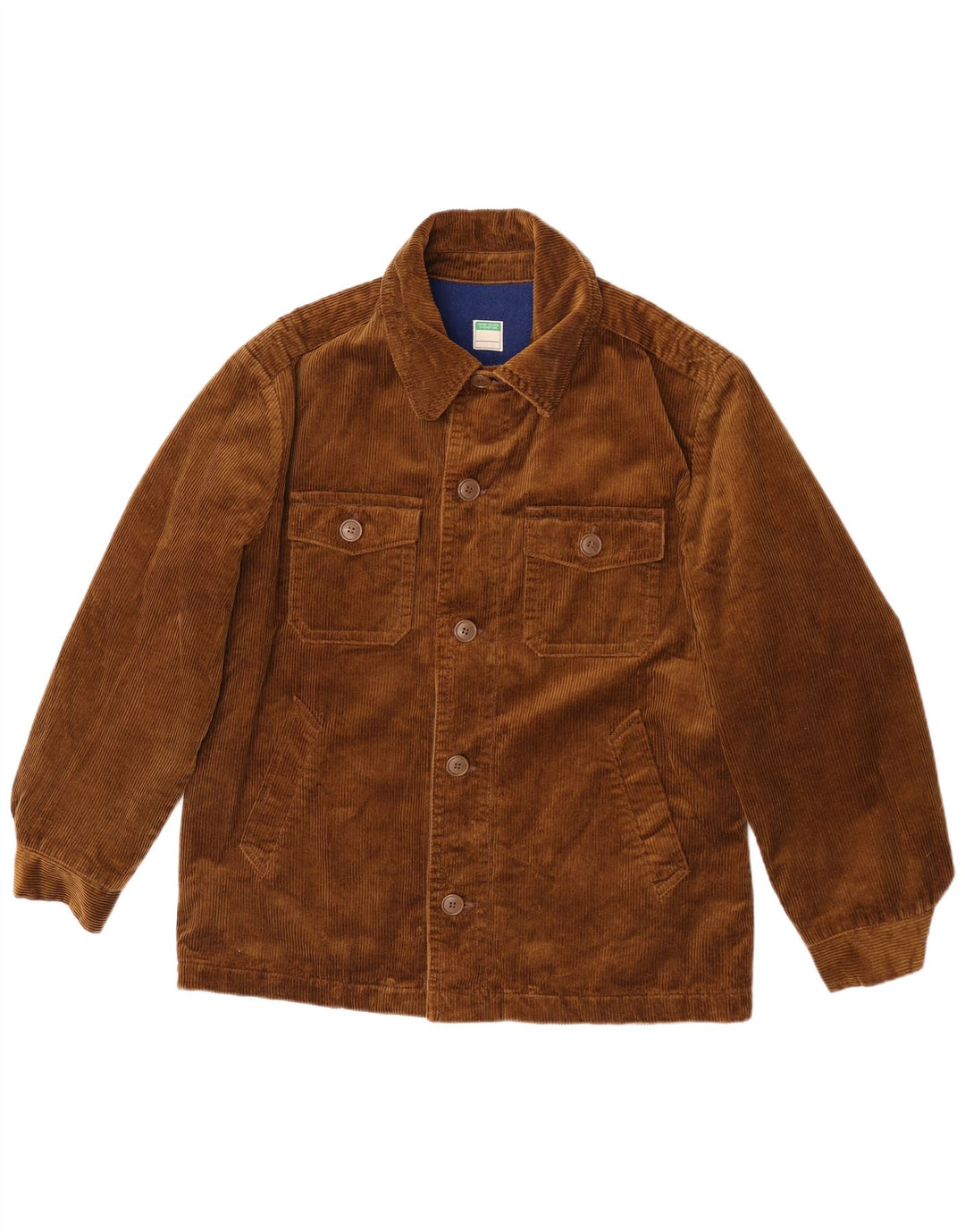 Jaqueta masculina de veludo Benetton UK 38 algodão cáqui médio