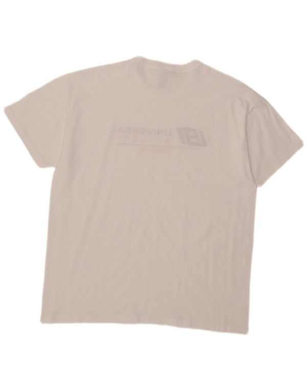 Russell Athletic Camiseta masculina gráfica grande algodão branco