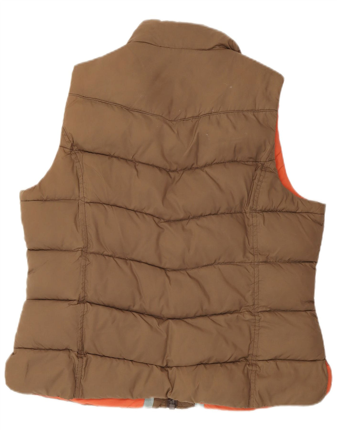 Gilet feminino acolchoado Joules UK 16 grande poliéster marrom