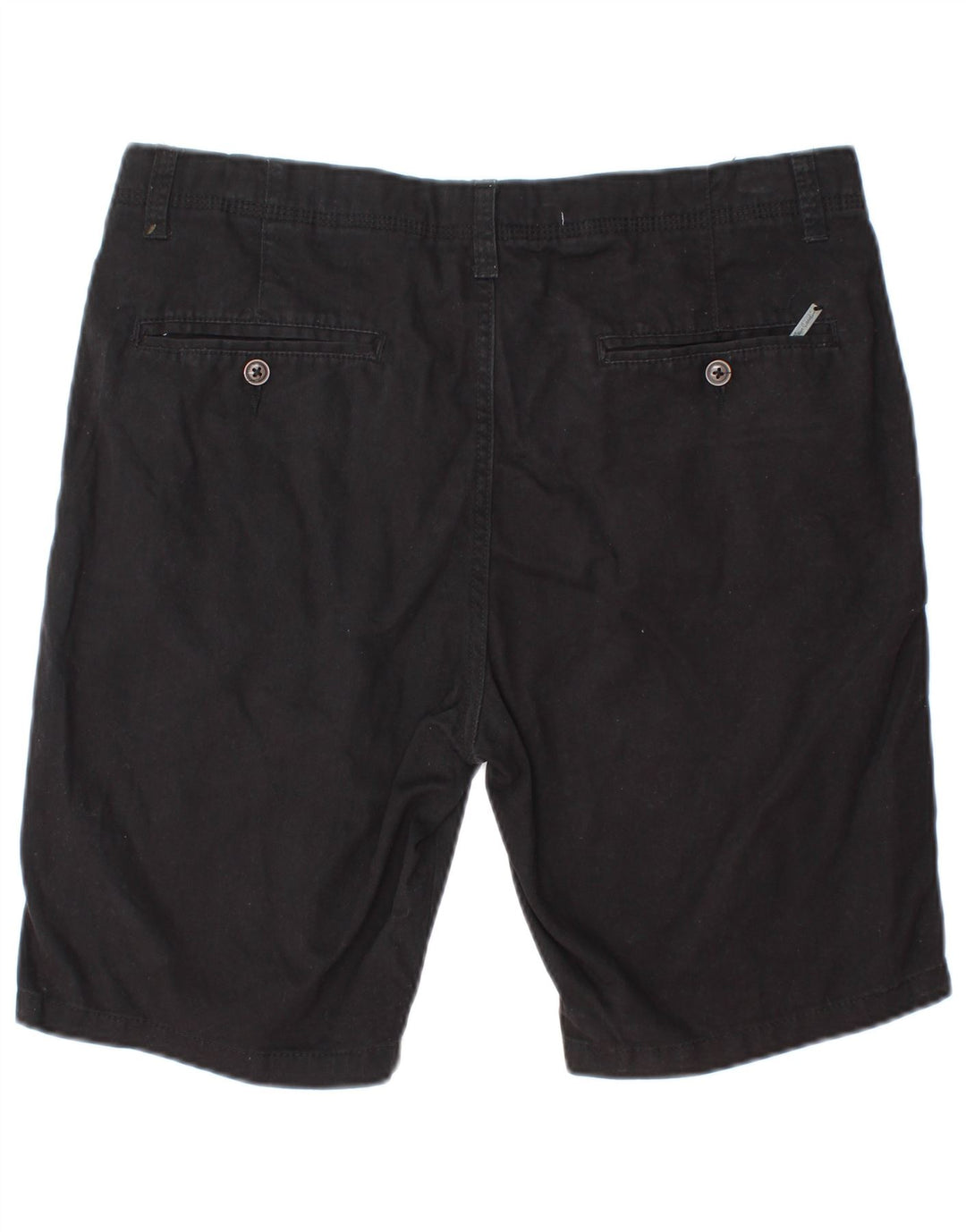 Pierre Cardin Mens Regular Fit Chino Shorts Médio W32 Algodão Preto