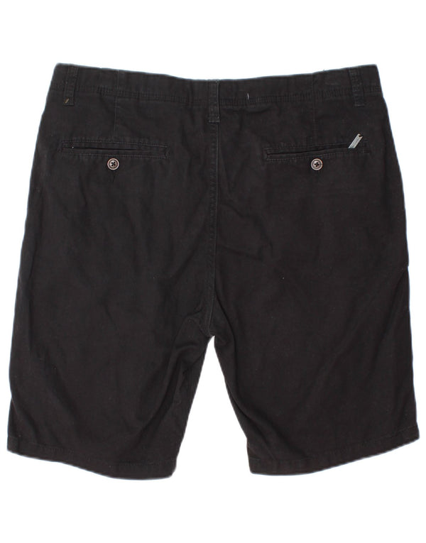 Pierre Cardin Mens Regular Fit Chino Shorts Médio W32 Algodão Preto