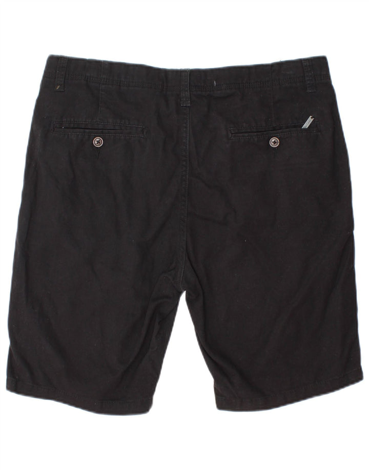 Pierre Cardin Mens Regular Fit Chino Shorts Médio W32 Algodão Preto