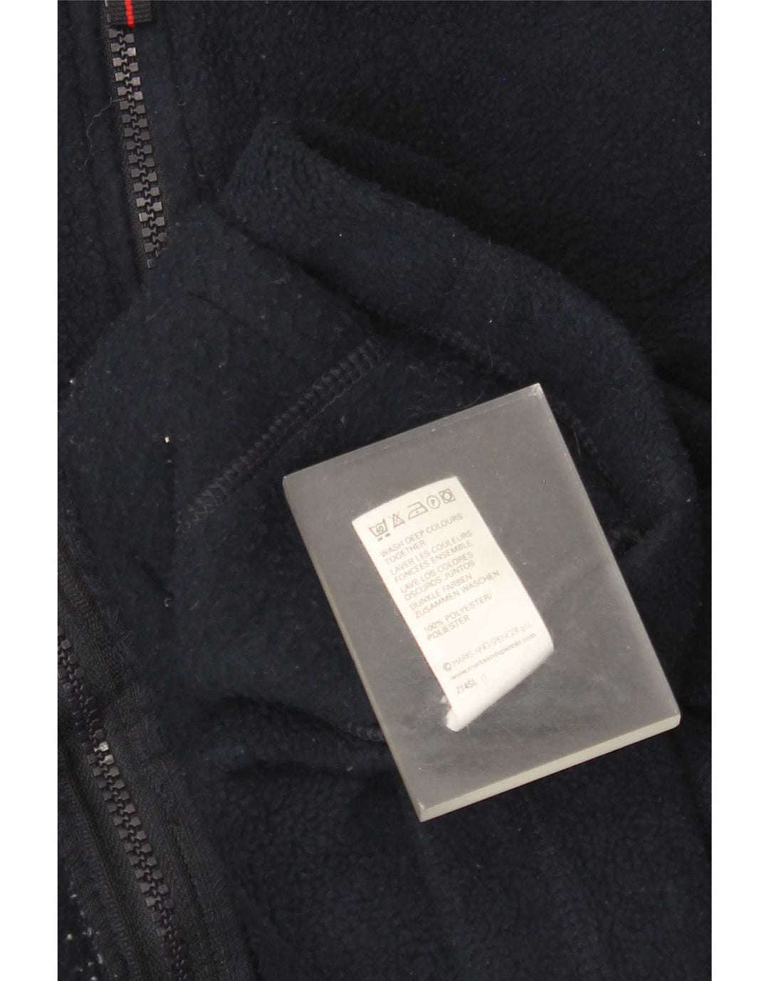 Colete de lã masculino Marks & Spencer UK 42 XL azul marinho poliéster