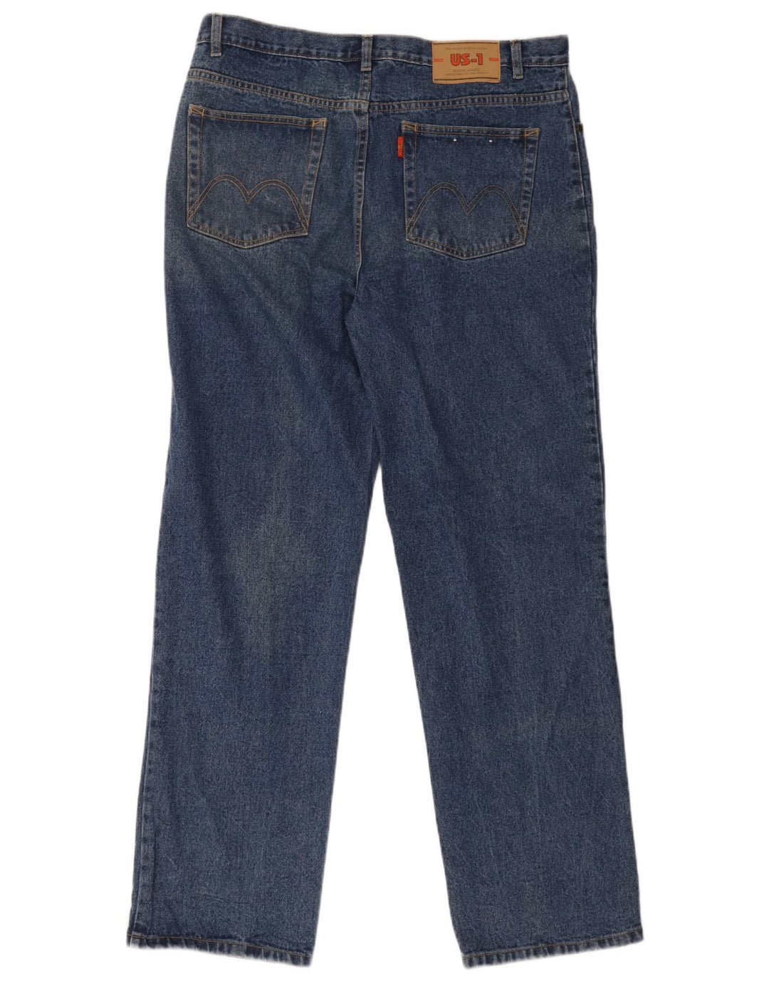 Jeans retos masculinos vintage W38 L33 algodão azul