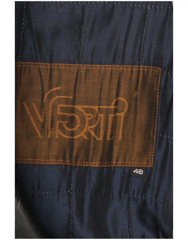 Casaco de couro masculino Vittorio Forti IT 48 médio preto