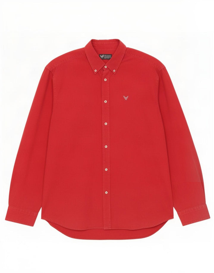 Camisa masculina Avirex grande algodão vermelho
