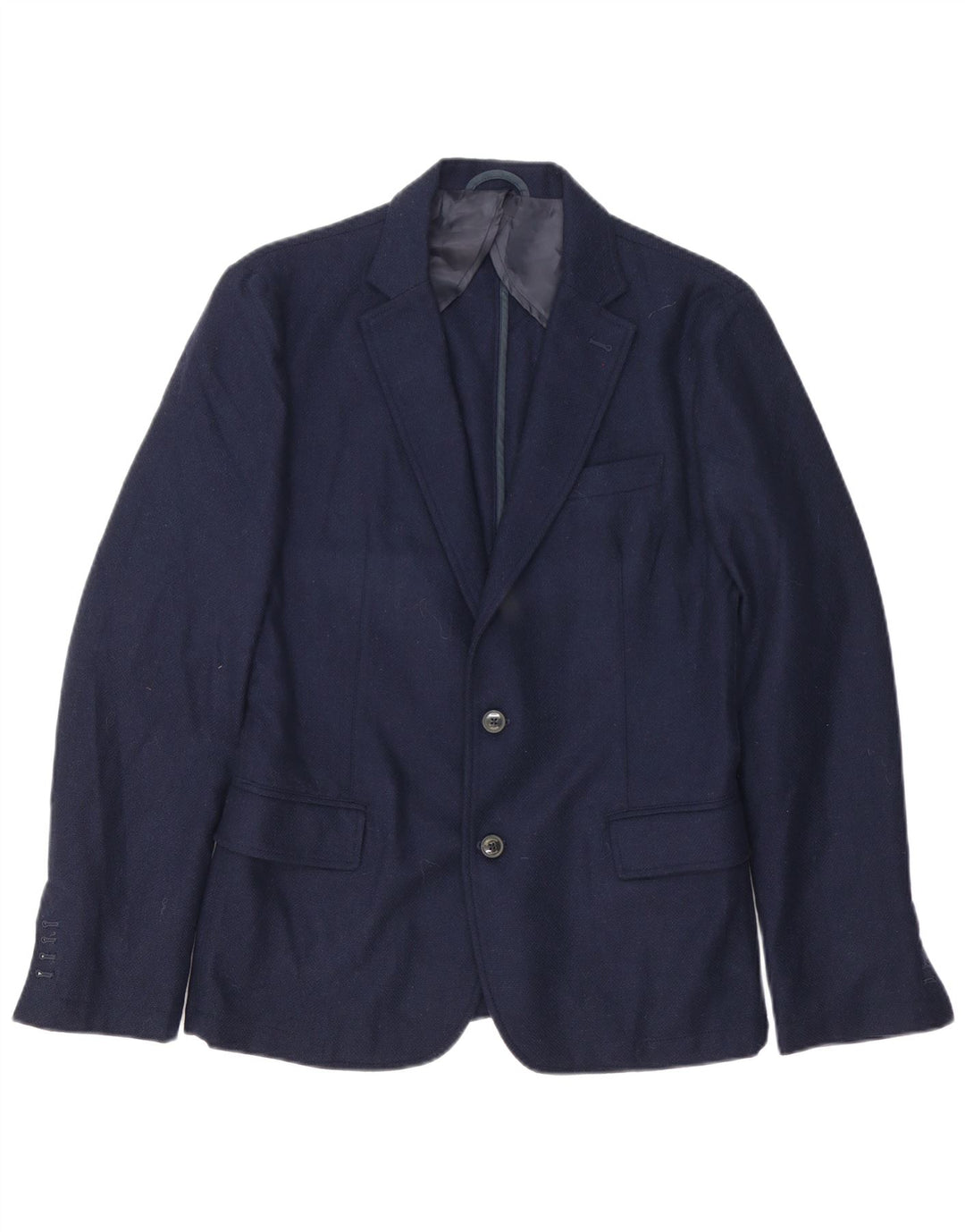Trussardi Jeans Jaqueta blazer masculina de 2 botões IT 48 Médio Azul Marinho