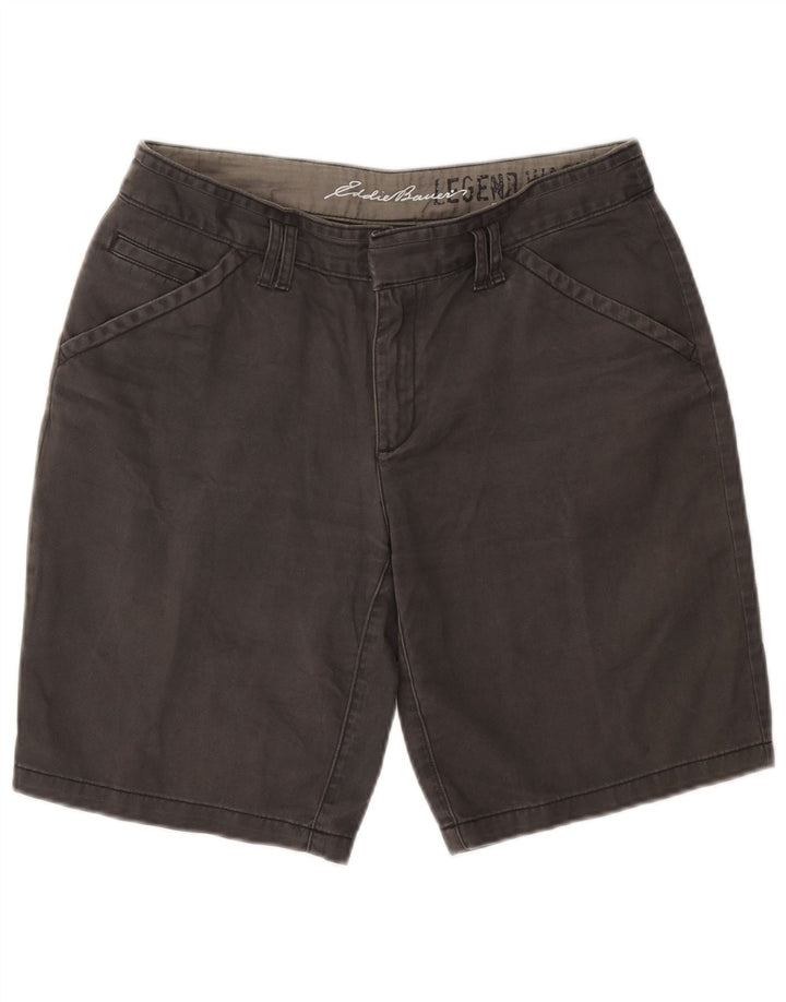 Shorts Chino feminino Eddie Bauer US 8 médio W30 algodão cinza