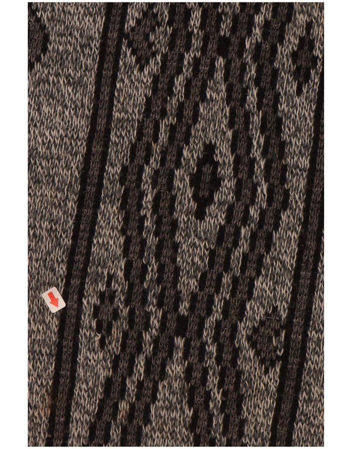 ANGELO LITRICO Suéter masculino com gola redonda IT 52/54 grande cinza geométrico