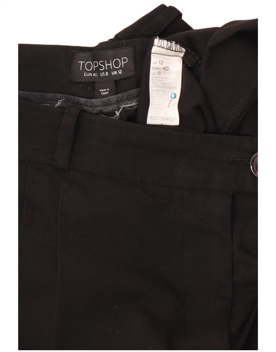 Calça feminina Zara Cônica Cropped EU 40 Médio W30 L25 Poliéster Preto