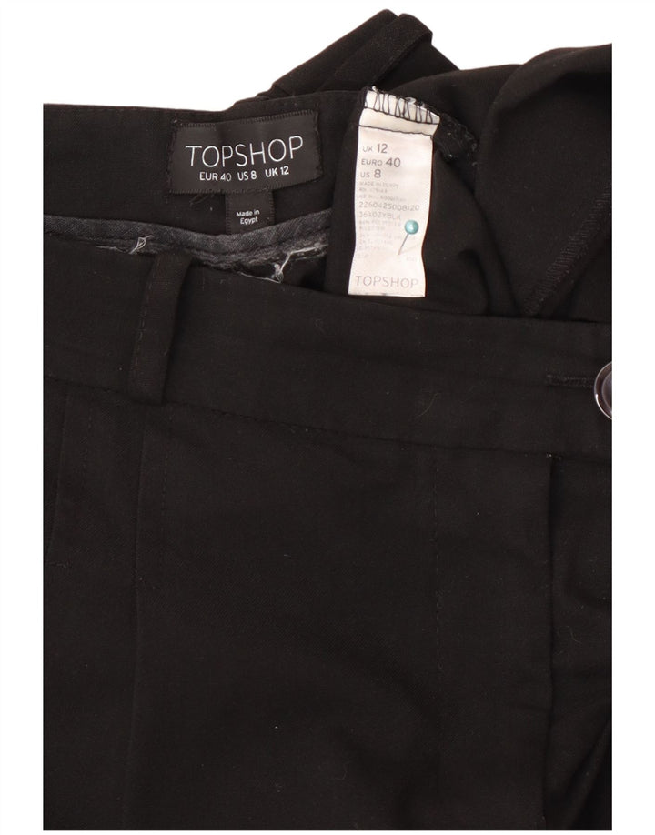 Calça feminina Zara Cônica Cropped EU 40 Médio W30 L25 Poliéster Preto