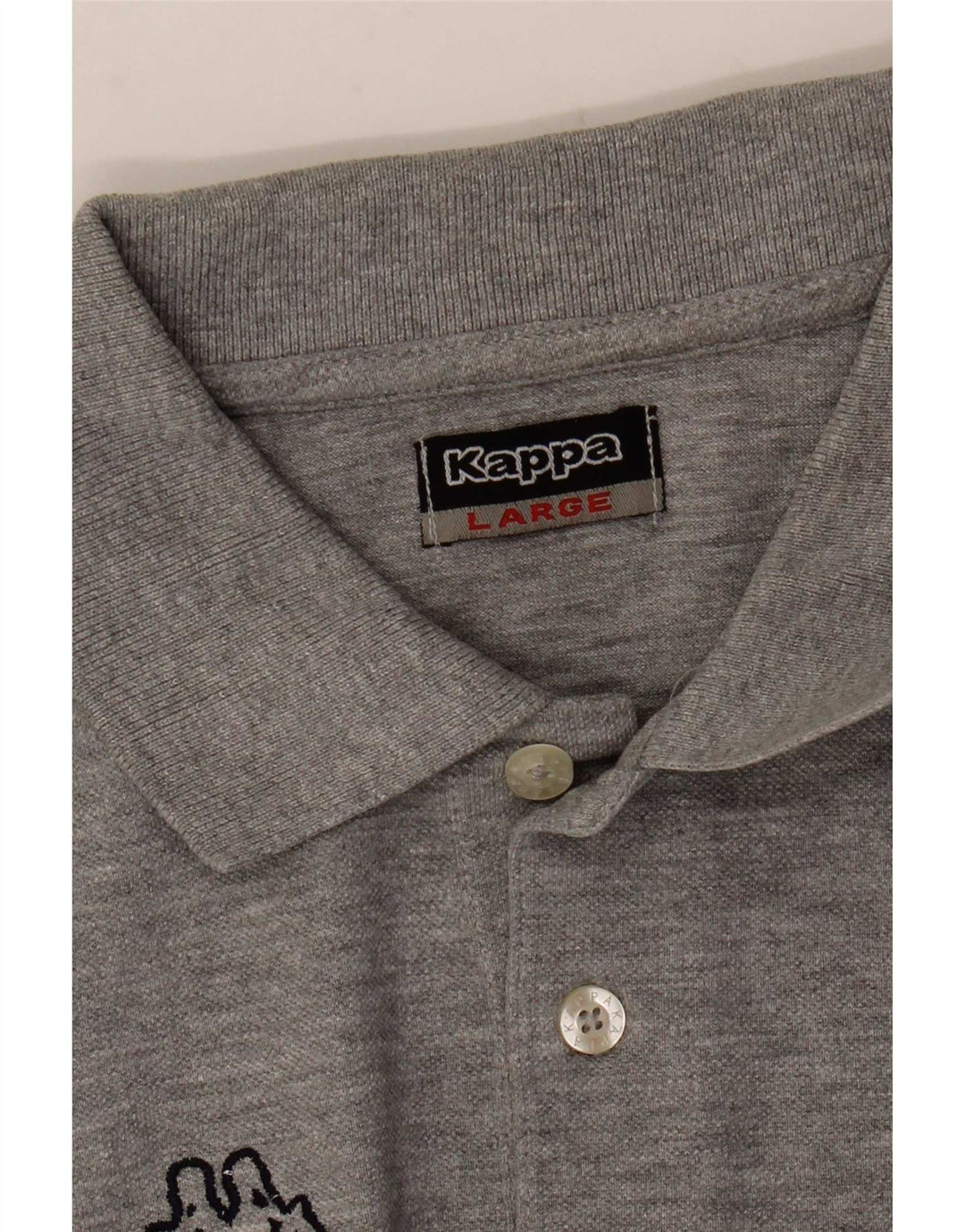 Camisa polo masculina Kappa grande cinza