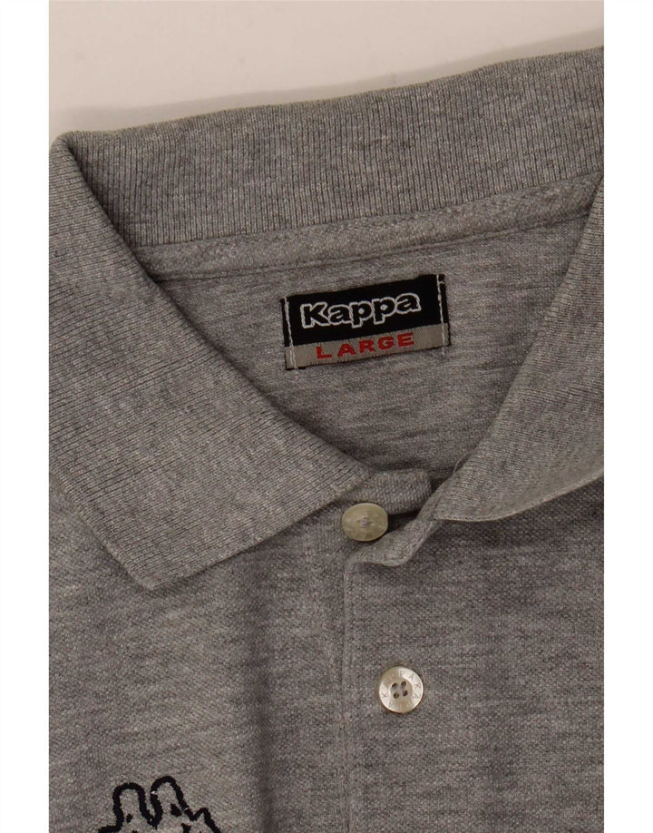 Camisa polo masculina Kappa grande cinza