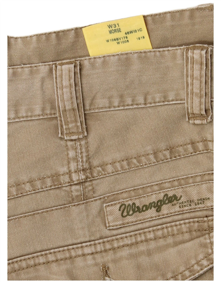 Wrangler Mens Morse Chino Shorts W31 Algodão Bege Médio