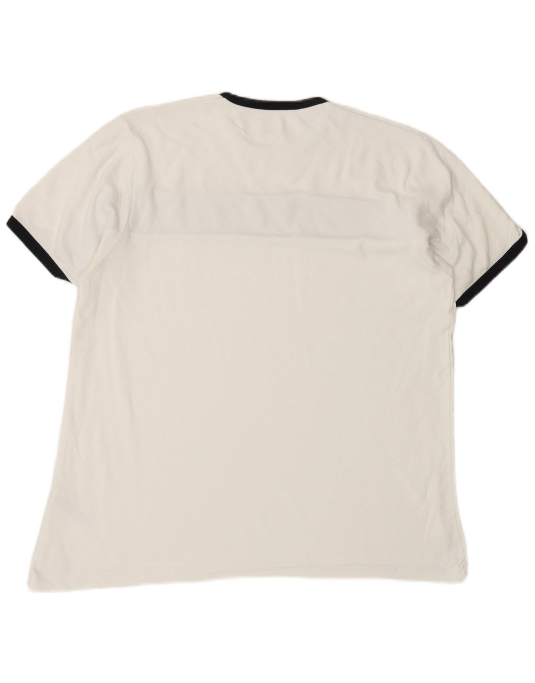 Camiseta masculina French Connection Top médio branco algodão colorblock