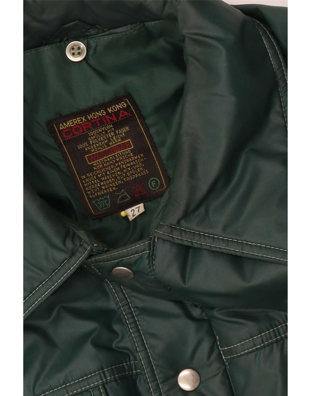Jaqueta utilitária masculina UK 40 grande nylon verde