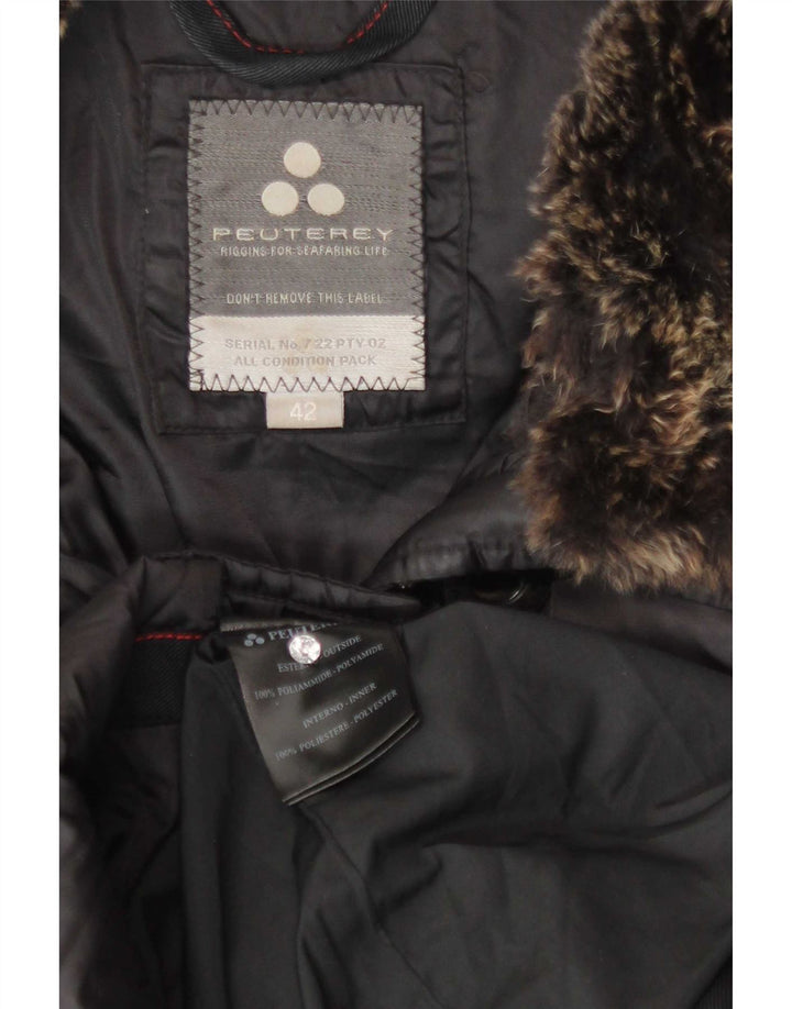 PEUTEREY Casaco acolchoado masculino com capuz IT 42 Preto médio