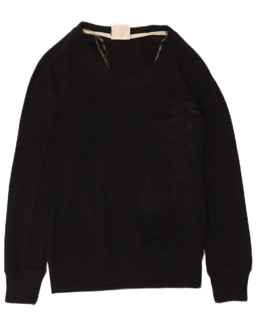 Freddy moletom gráfico feminino jumper UK 12 algodão preto médio