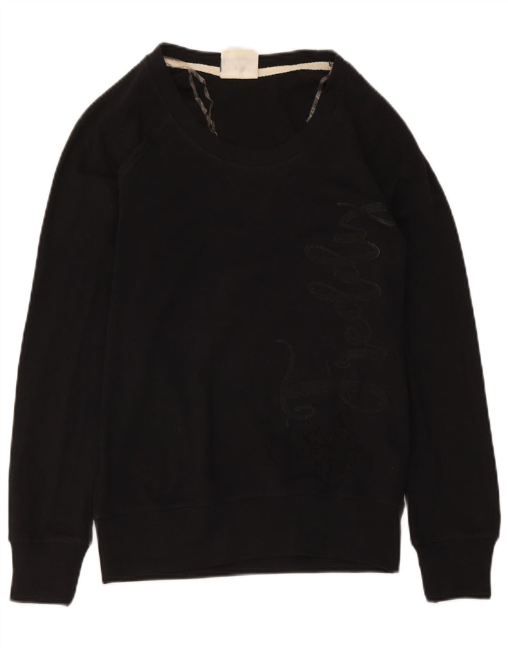 Freddy moletom gráfico feminino jumper UK 12 algodão preto médio