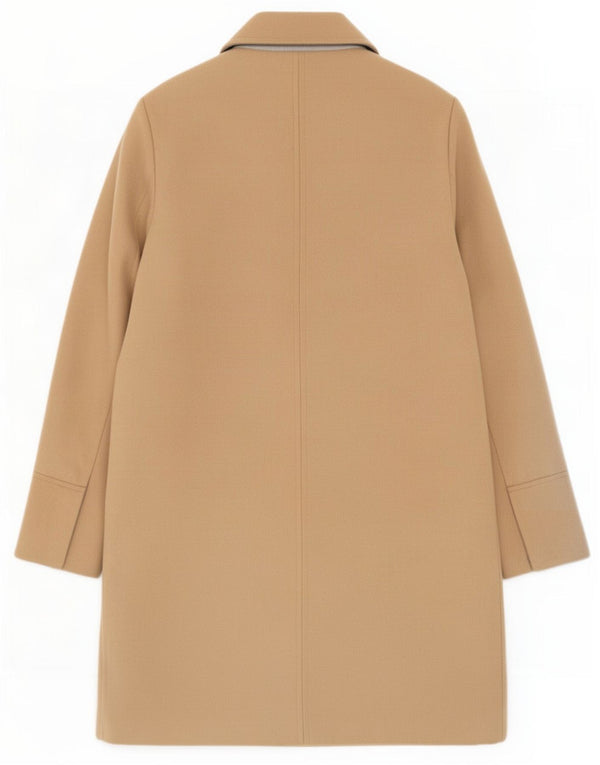 Sobretudo feminino Topshop UK 8 pequeno poliéster bege