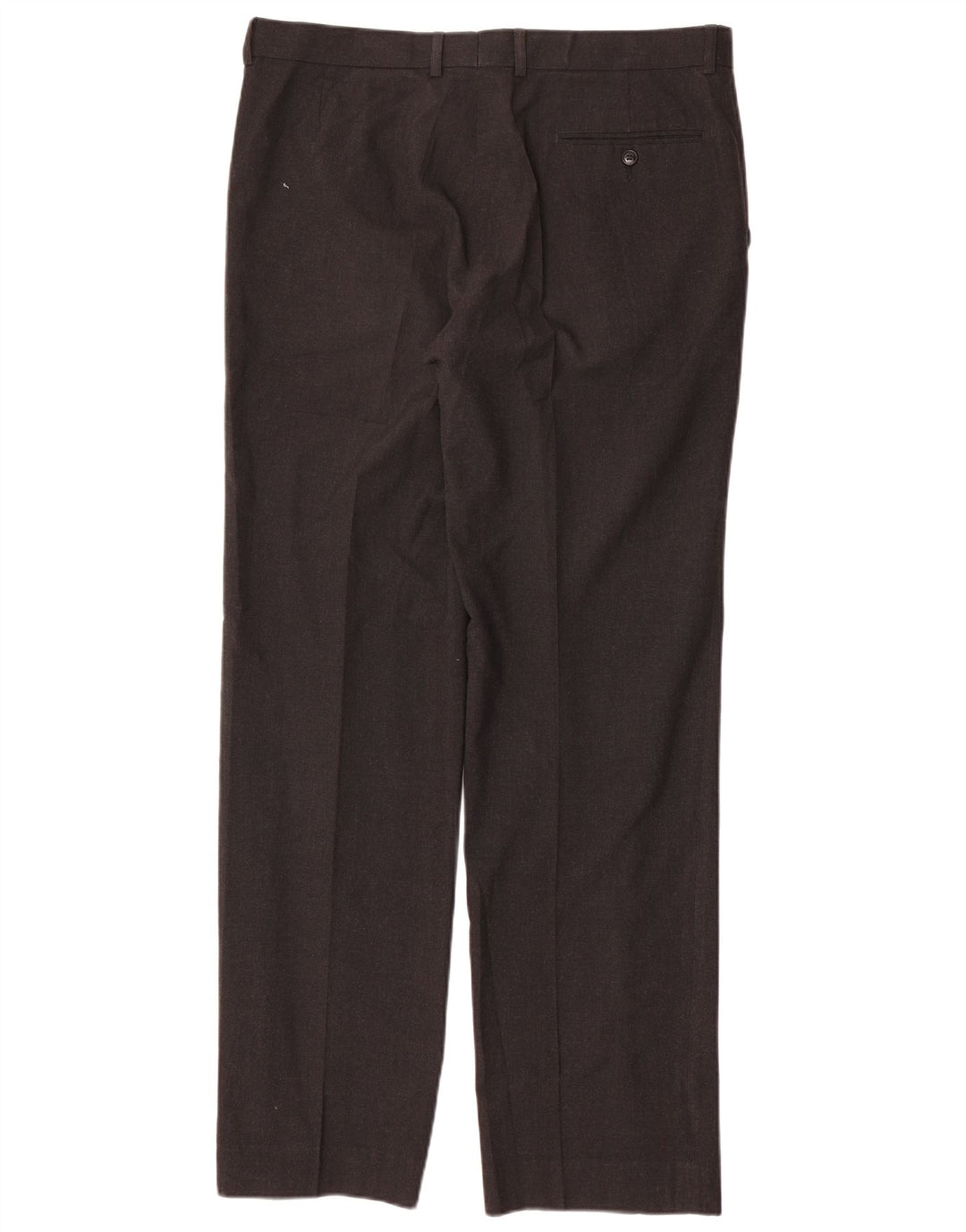 Calça masculina de terno reto Marks & Spencer W36 L33 cinza poliéster
