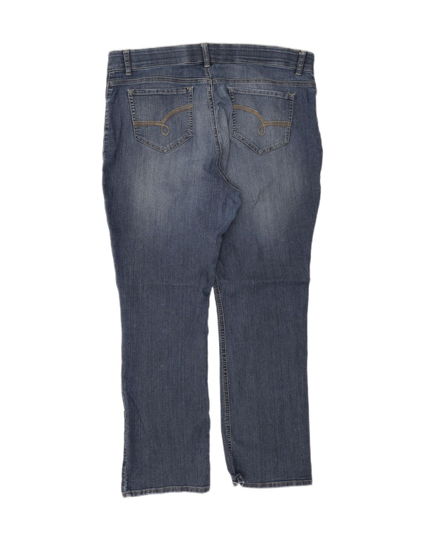 Lee Womens Riders Mid Rise Bootcut Jeans US 20 3XL W40 L29 Azul Algodão