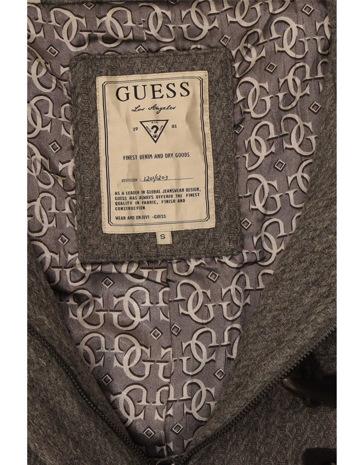 Guess Womens Duffle Coat UK 10 Pequeno Poliéster Cinza