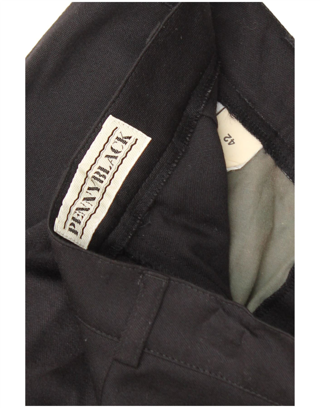 Calça chino feminina de cintura alta PENNY BLACK IT 42 Médio W26 L30 preta