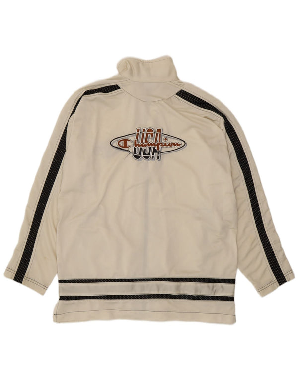 Jaqueta Champion Mens USA Treino Top Médio Off White Colorblock Sports