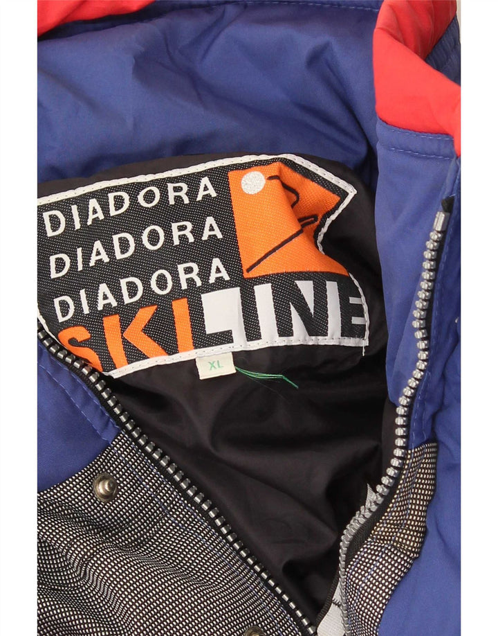 Macacão de esqui gráfico masculino Diadora XL azul Colourblock