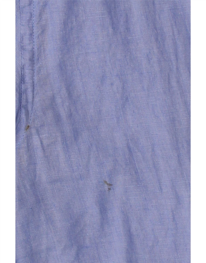 Camisa masculina TOMMY HILFIGER regular fit grande linho azul