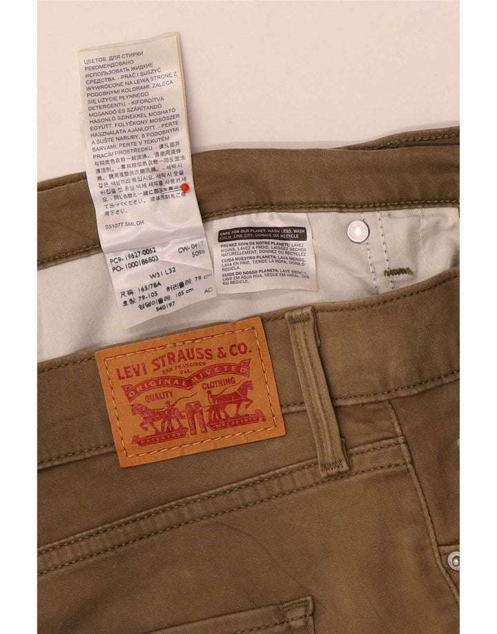 Levi's Masculino 312 Shaping Slim Jeans W31 L30 Algodão Bege