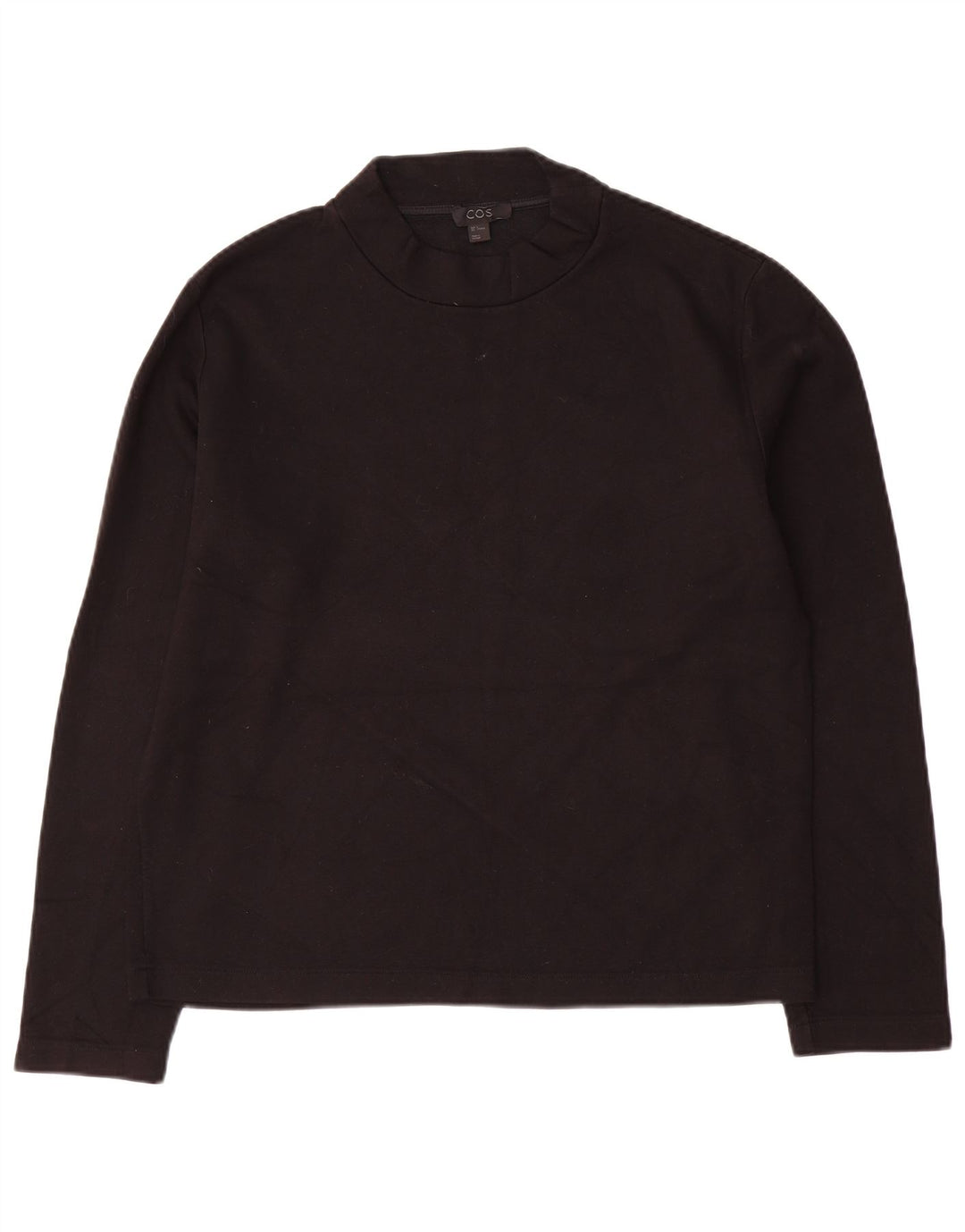 Cos Womens Oversized Top Manga Longa UK 10 Pequena Viscose Preta