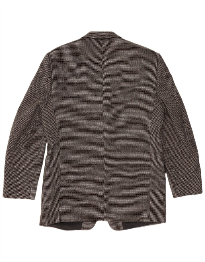 Jaqueta blazer masculina de 3 botões REDGREEN EU 50 grande lã manchada cinza