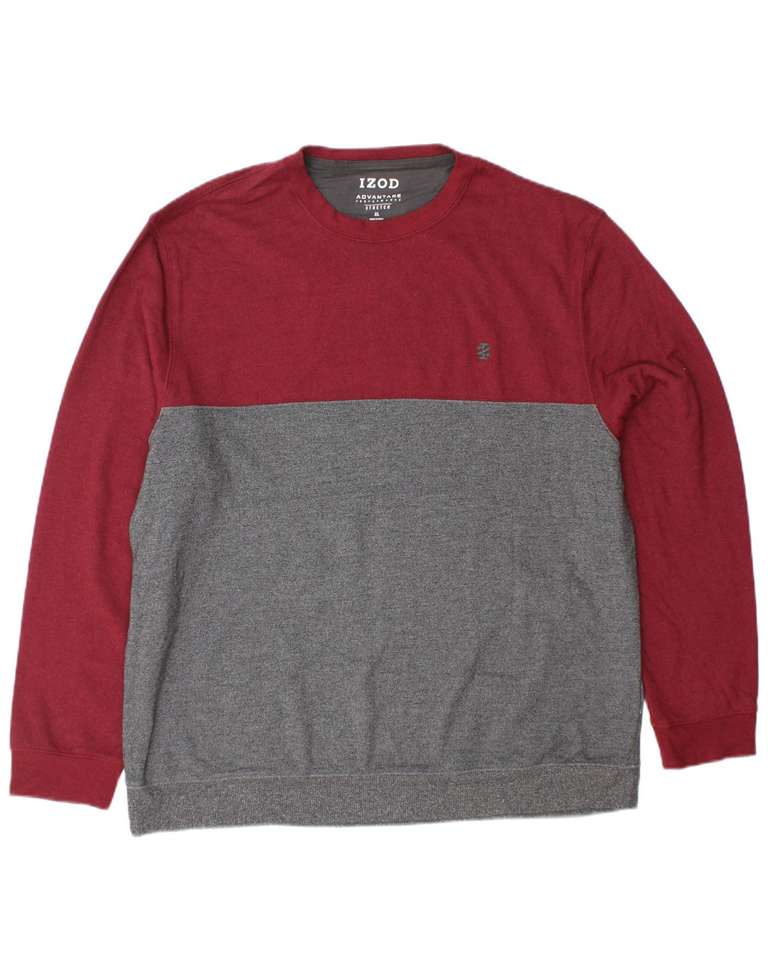 IZOD moletom masculino Jumper XL cinza Colourblock poliéster