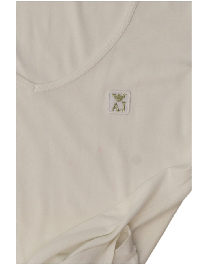 Camiseta feminina Armani Jeans Top EU 40 Médio Branco