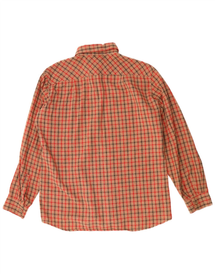 Camisa masculina de flanela Ivy Oxford xadrez médio vermelho