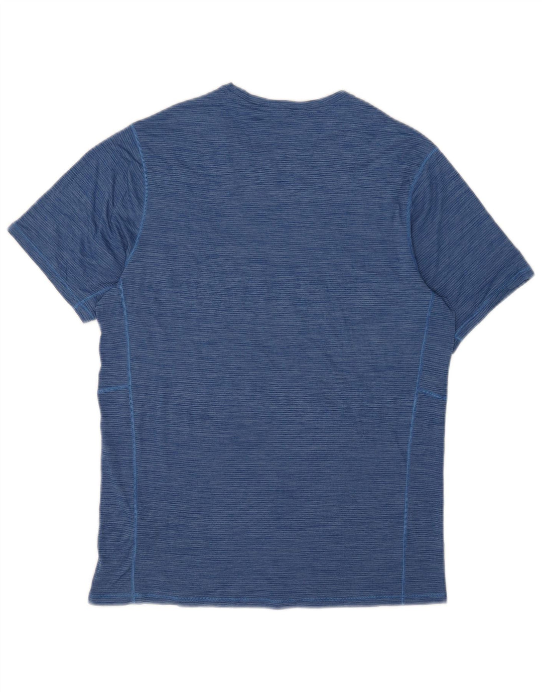 Camiseta masculina Patagonia Top médio azul risca de giz poliéster