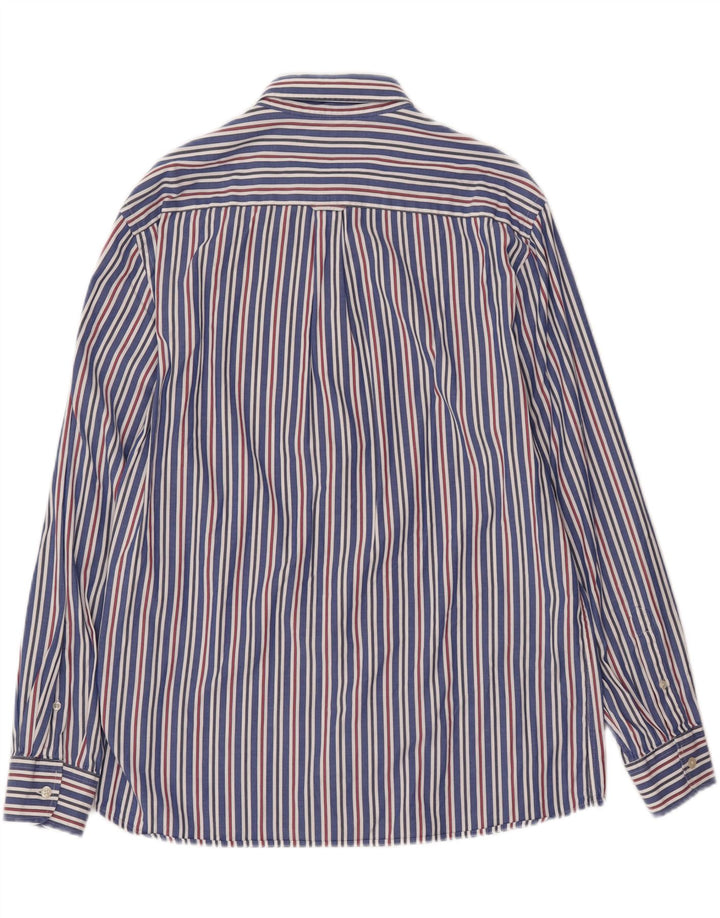 Camisa masculina JAEGER de algodão listrado azul grande