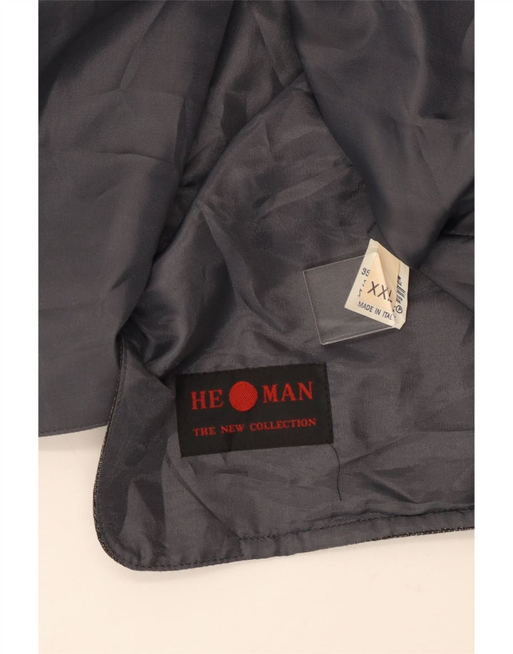 Colete masculino vintage 2XL lã cinza
