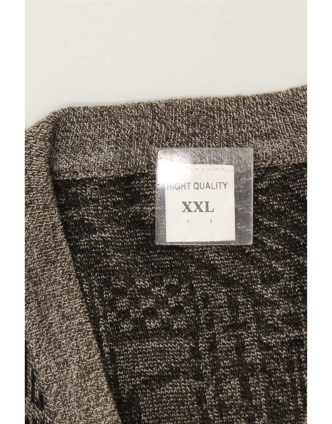 Colete masculino vintage regata 2XL lã geométrica cinza