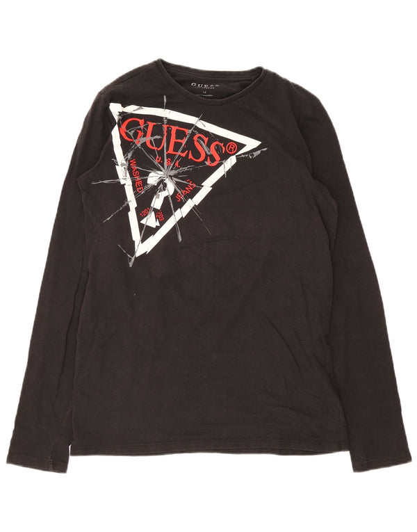 Top gráfico Guess Boys manga comprida 15-16 anos preto