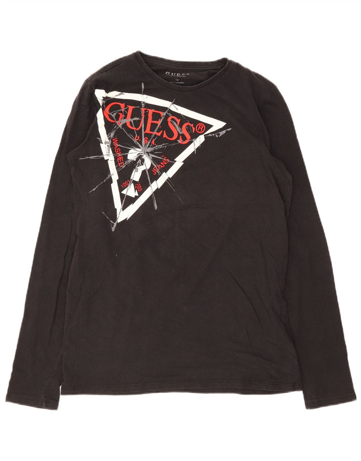 Top gráfico Guess Boys manga comprida 15-16 anos preto