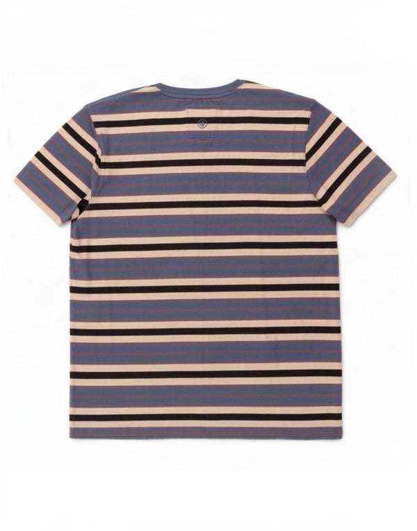 Camiseta masculina Fat Face Top 2XL algodão listrado azul