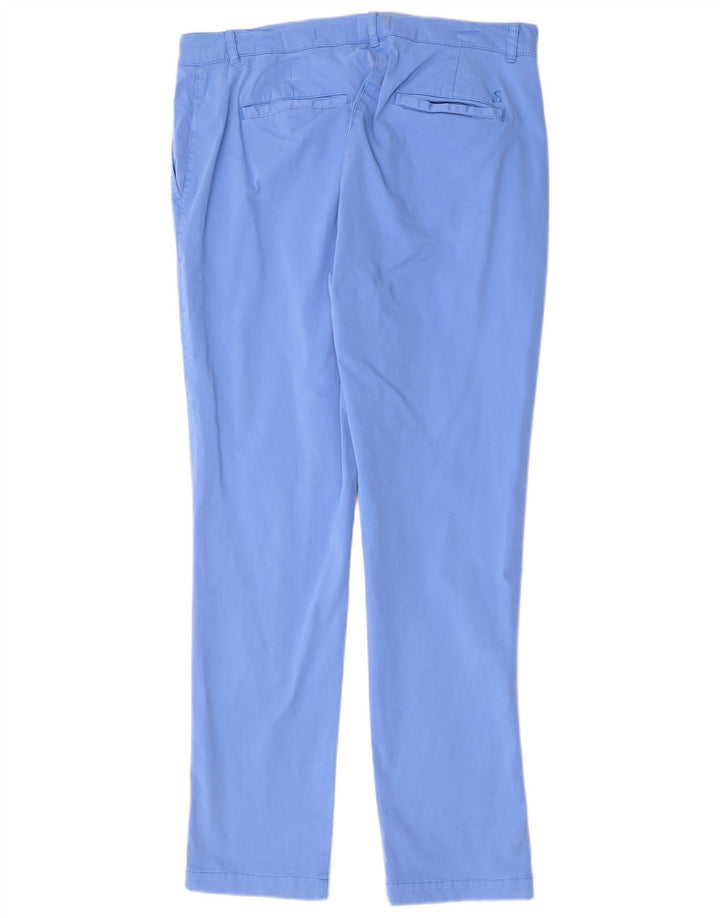 Calça Chino feminina JOULES com ajuste relaxado Reino Unido 14 grande W34 L30 algodão azul