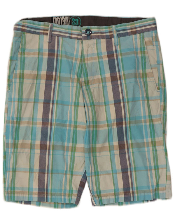 Shorts Chino Masculino Volcom W33 Médio Algodão Xadrez Multicolorido