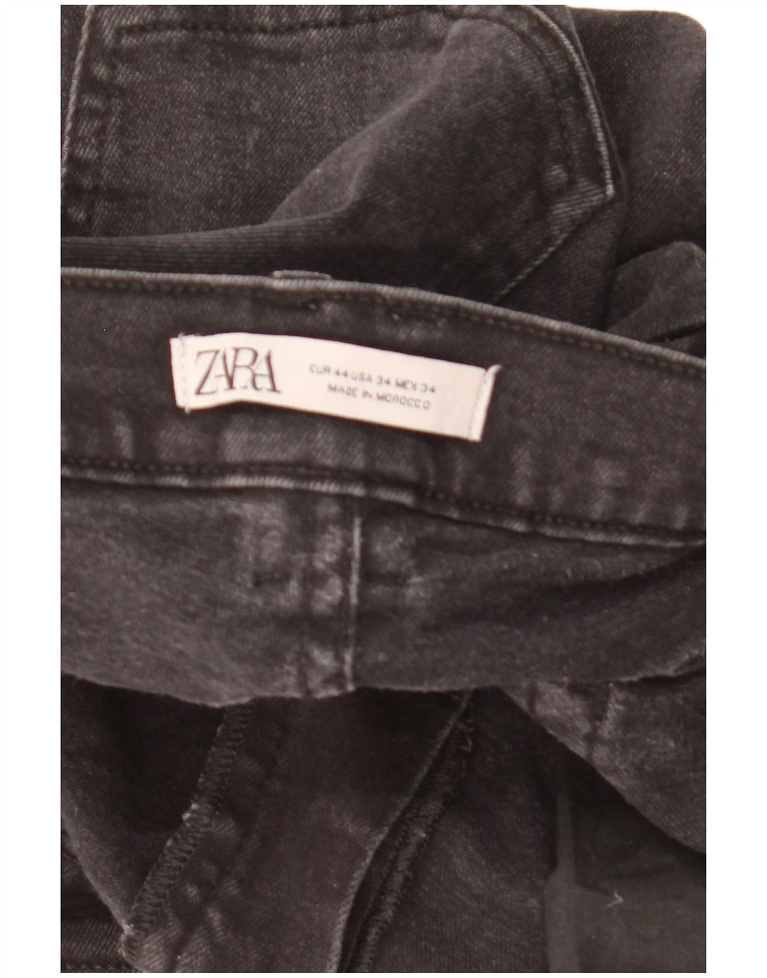 Zara Mens Slim Jeans EU 44 Grande W34 L31 Preto