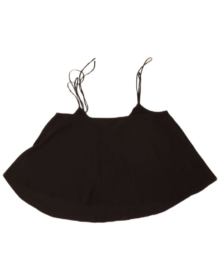 Topshop feminino Cami Top UK 12 poliéster preto médio