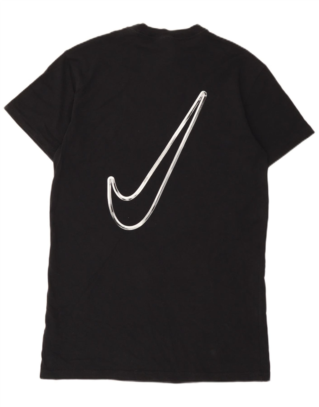 Camiseta Nike masculina Swoosh gráfica top médio algodão preto