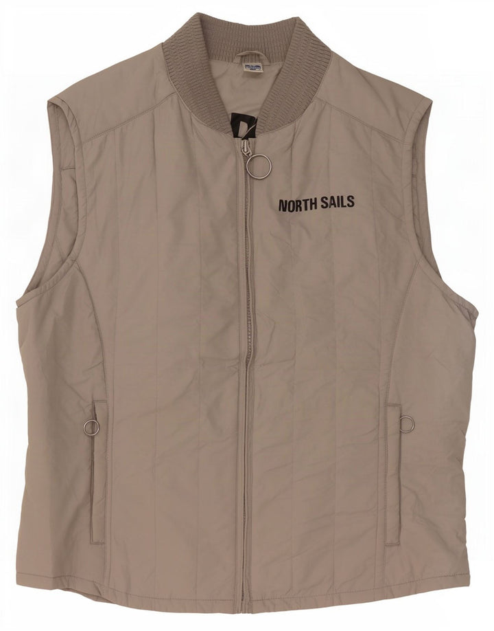Colete acolchoado masculino North Sails UK 42 XL poliamida bege